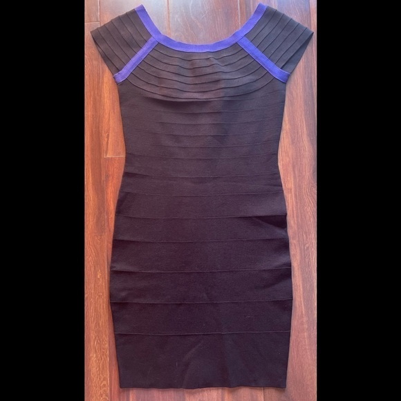 MODA INTERNATIONAL Silk Blend Black Bodycon Mini Sexy Dress size Small - Picture 1 of 7